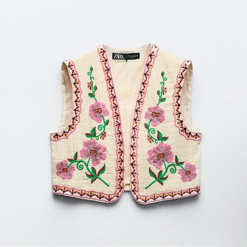Zara Embroidered Vest